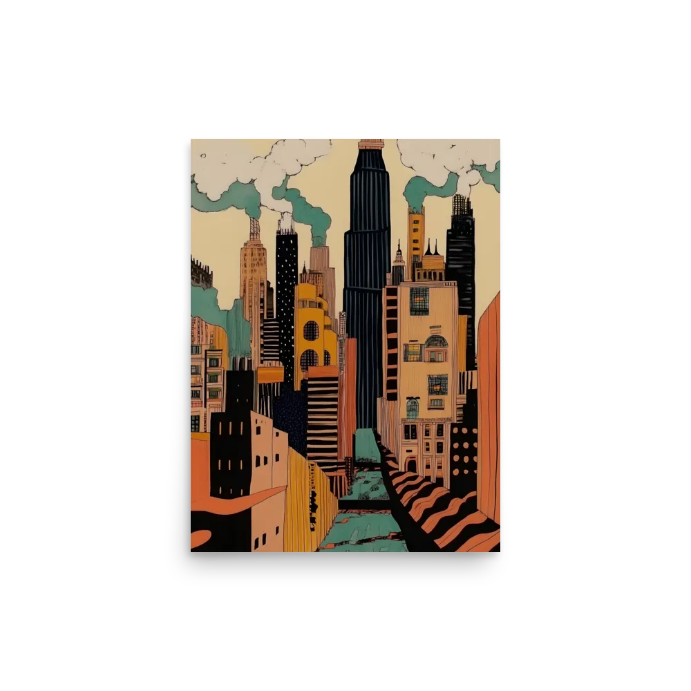 Urban Symphony in Ink | Poster | 12″×16″