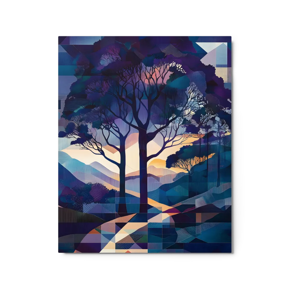 Tranquil Geometry: A Journey Through Color | Metal Print | 16″×20″