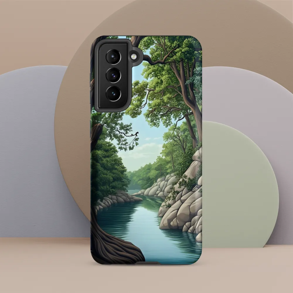 Tranquil Reflections: A Serene River Landscape