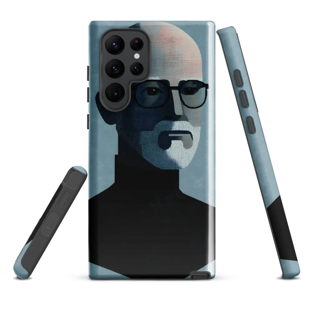 Minimalist Portrait of a Modern Man | Phone Case |  S22 Ultra | Tough Case | Glossy
