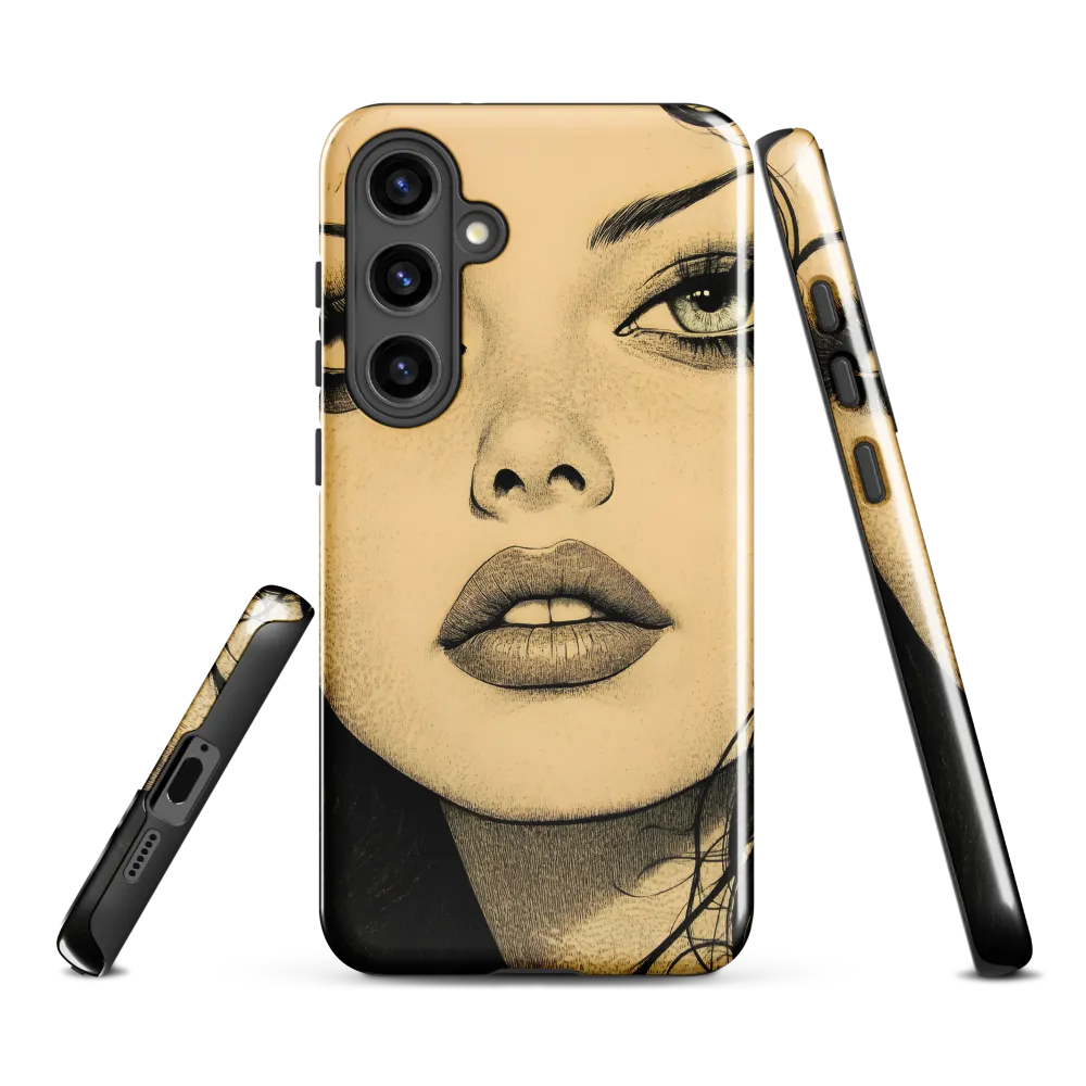 Enigmatic Gaze | Phone Case |  S24 Plus | Tough Case | Glossy