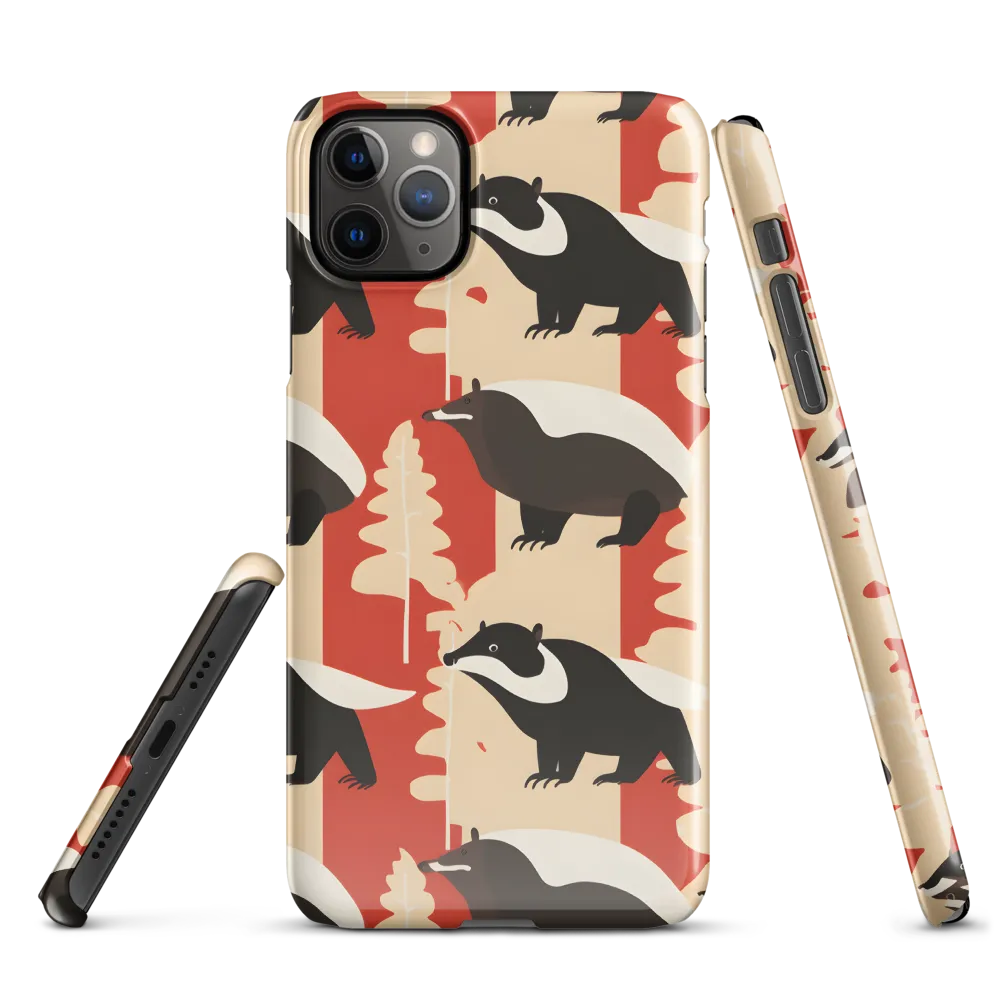 Wildlife Pattern: The Badger Tale | Phone Case |  11 Pro Max | Snap Case | Glossy