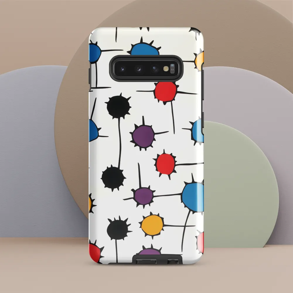 Dynamic Dance of Dots | Phone Case |  S10 Plus | Tough Case | Glossy