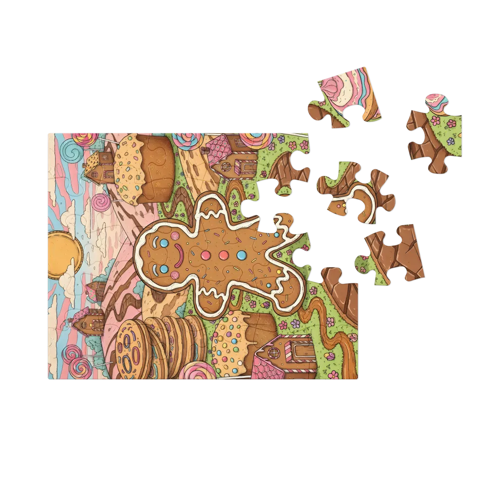 Gingerbread Village 
 Jigsaw Puzzle in Tin Box