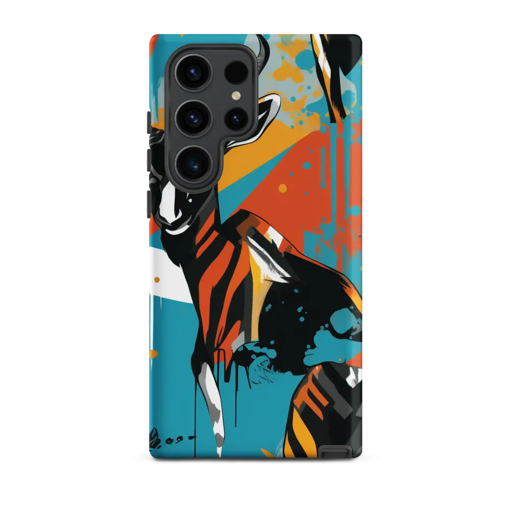 Dynamic Antelope in Vivid Abstract