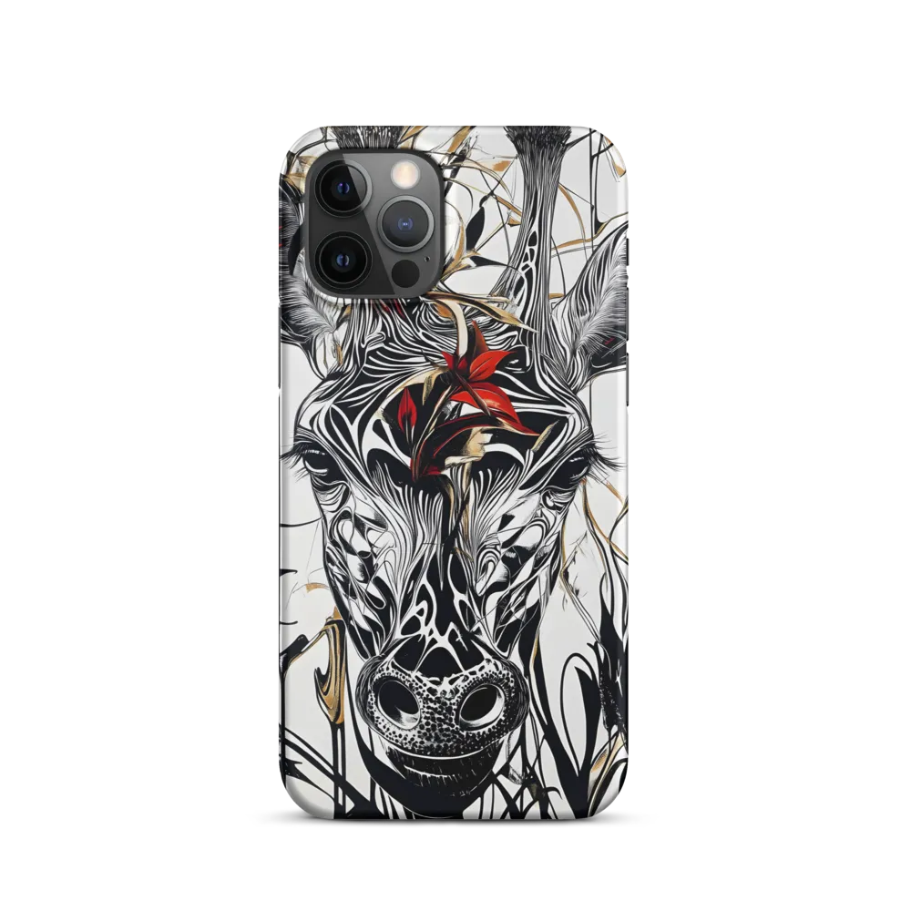 Floral Elegance: The Giraffe's Portrait