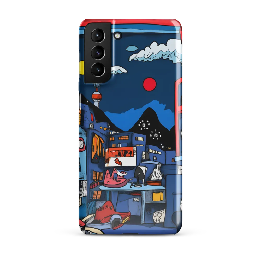 Whimsical Cityscape at Night