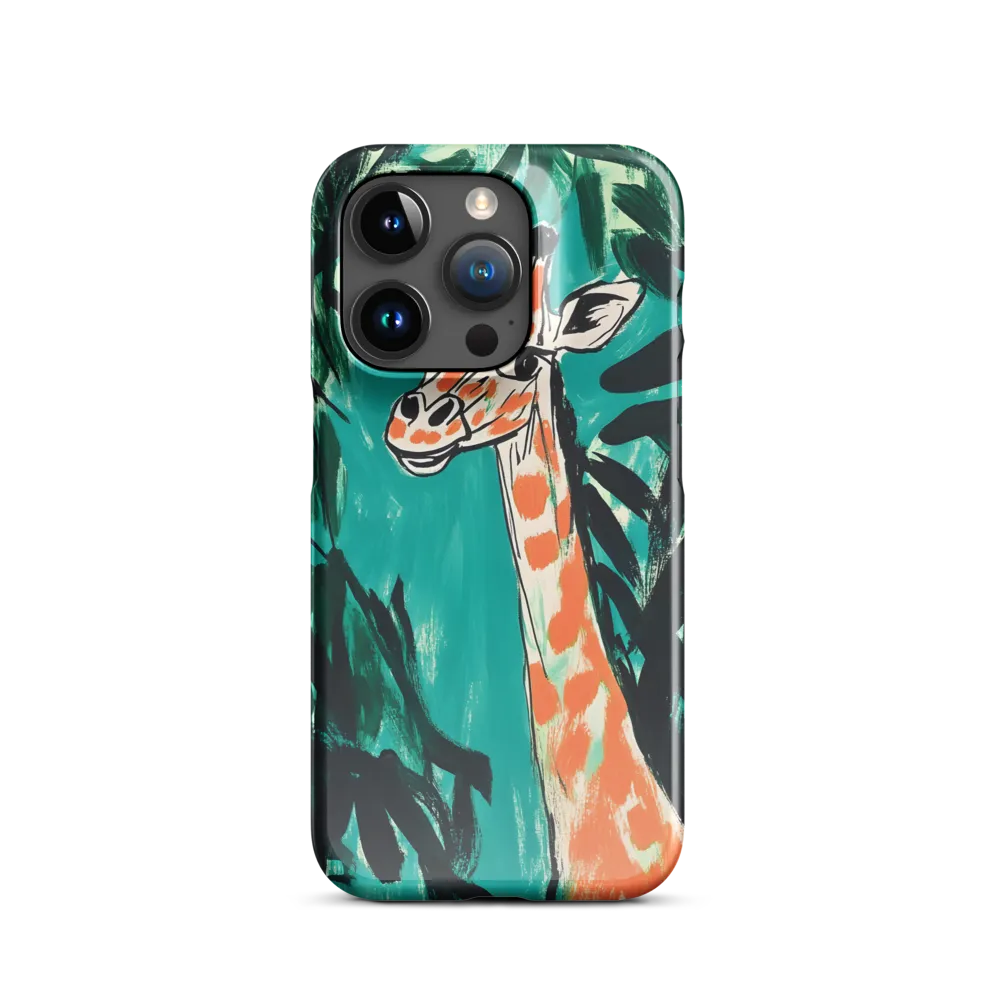 Curious Giraffe in Lush Greenery | Phone Case |  15 Pro | Snap Case | Glossy