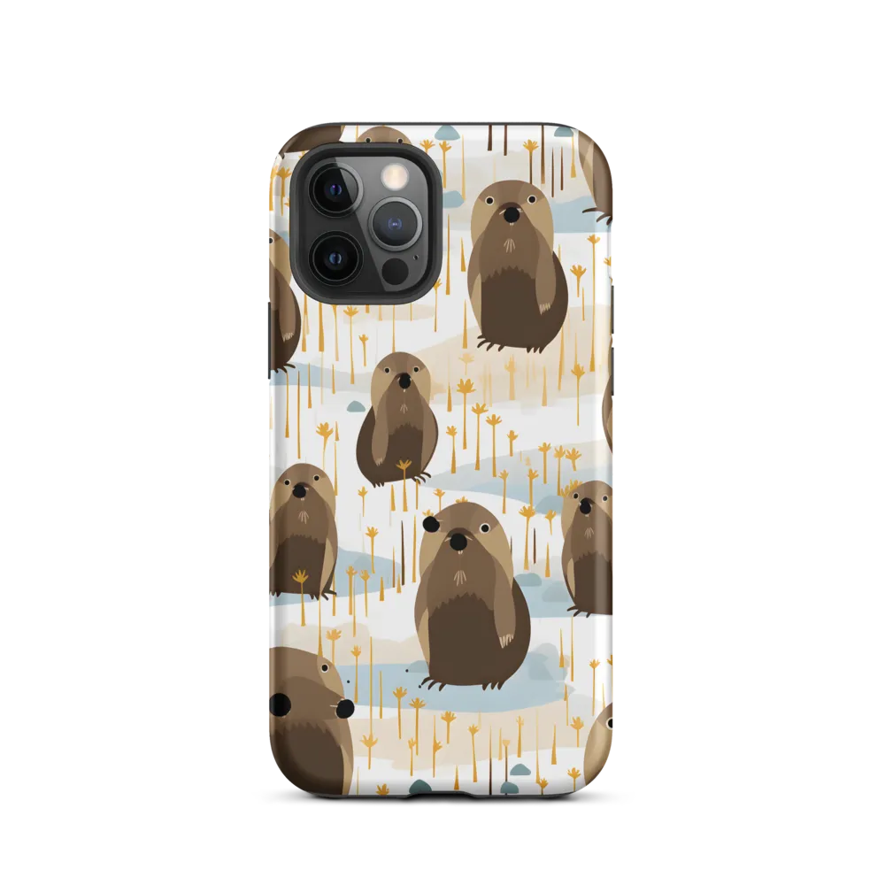 Whimsical Waters: A Celebration of Otters and Seals | Phone Case |  12 Pro | Tough Case | Matte