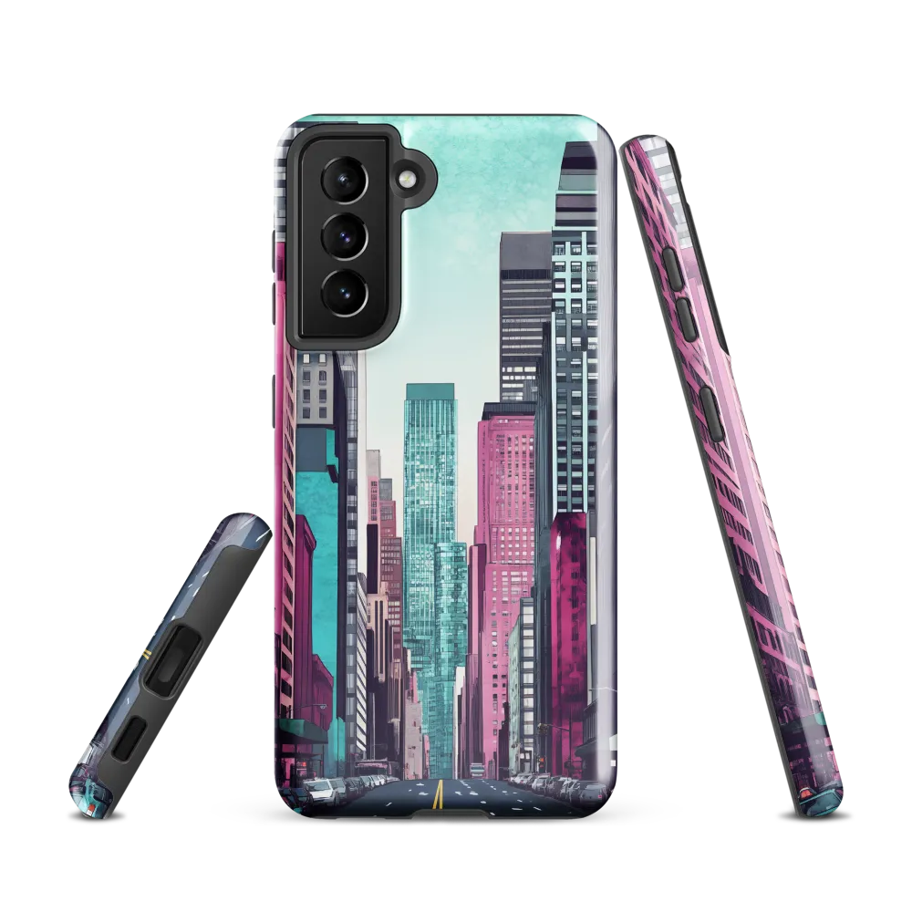 Urban Vibes: A Modern Cityscape | Phone Case |  S21 | Tough Case | Glossy