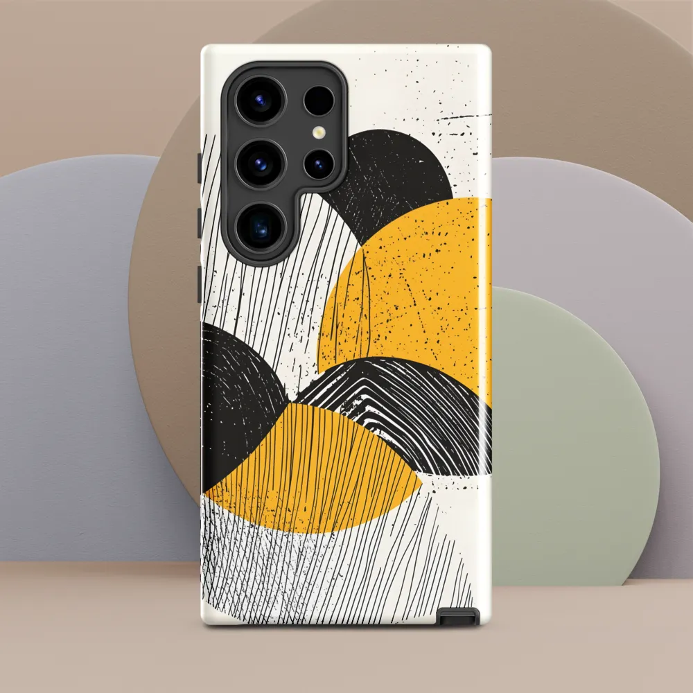 Layered Circles — Yellow & Black