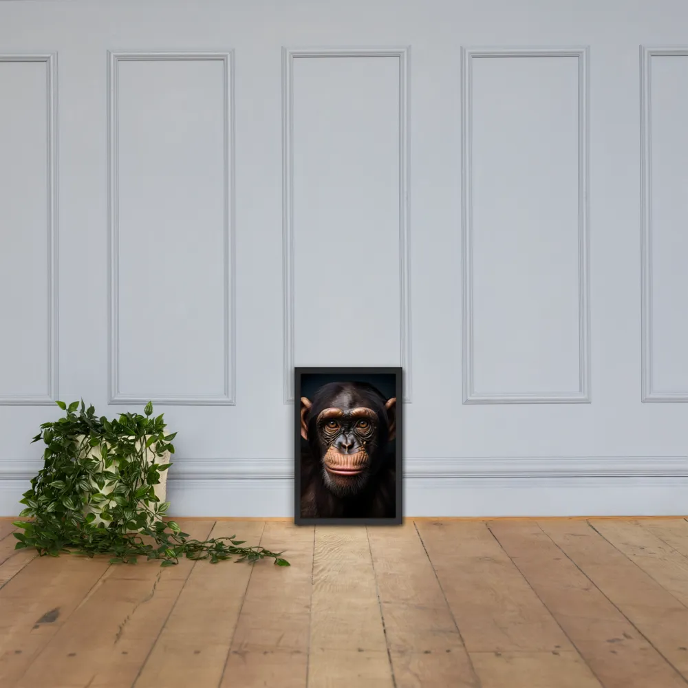 Whispers of Curiosity | Poster with Black Frame | 12″×18″