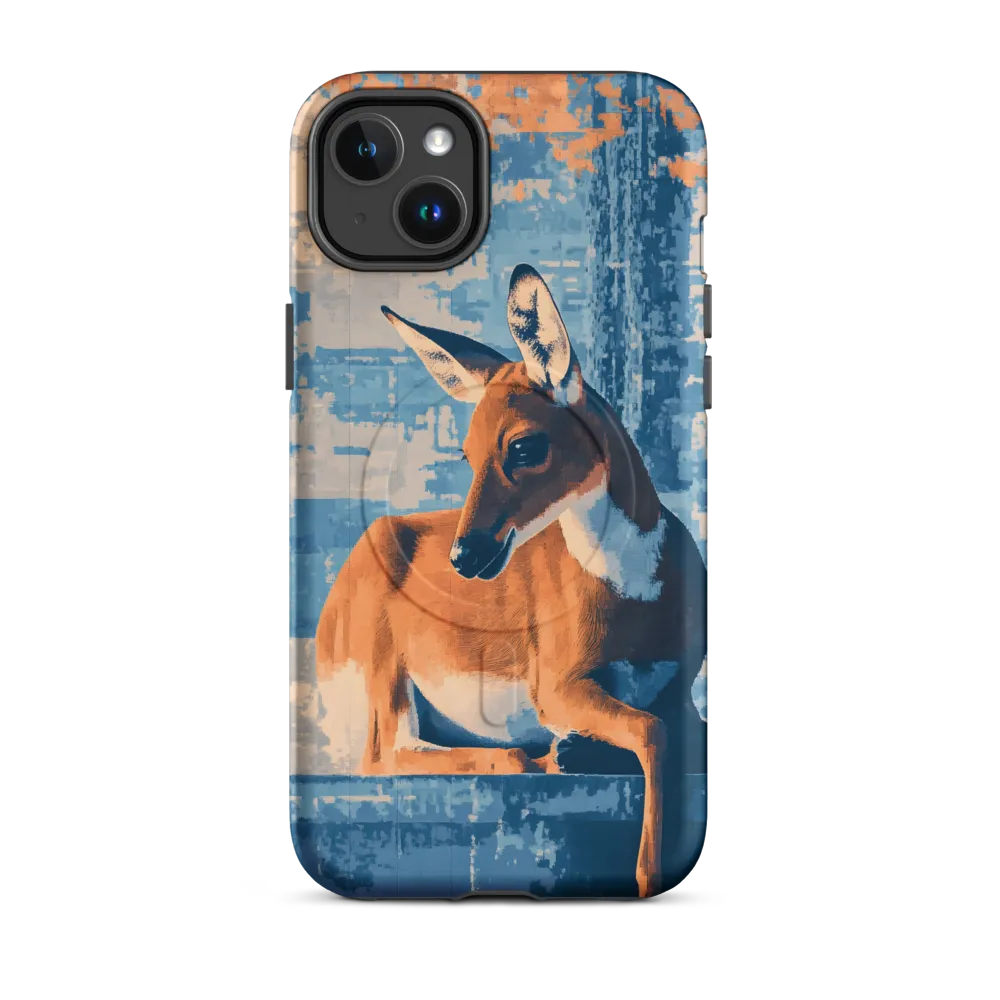 Serenity in Color: The Reclining Deer | Phone Case |  14 Plus | MagSafe® Tough Case | Matte