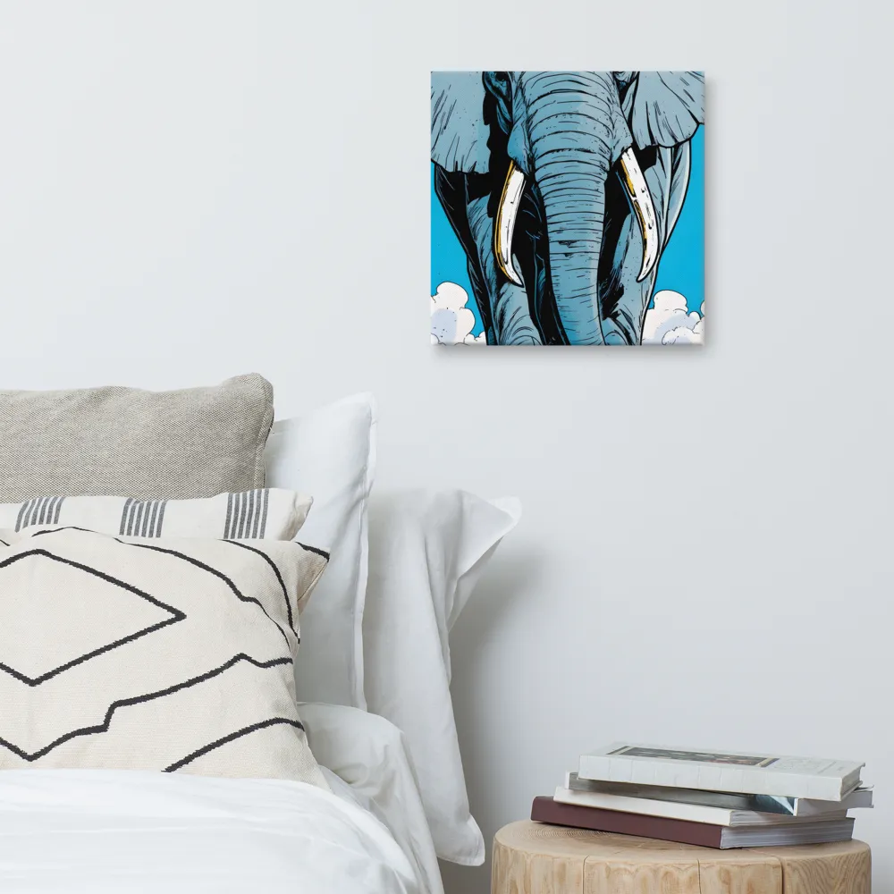 Majestic Presence: The Elephant | Canvas | 16″×16″