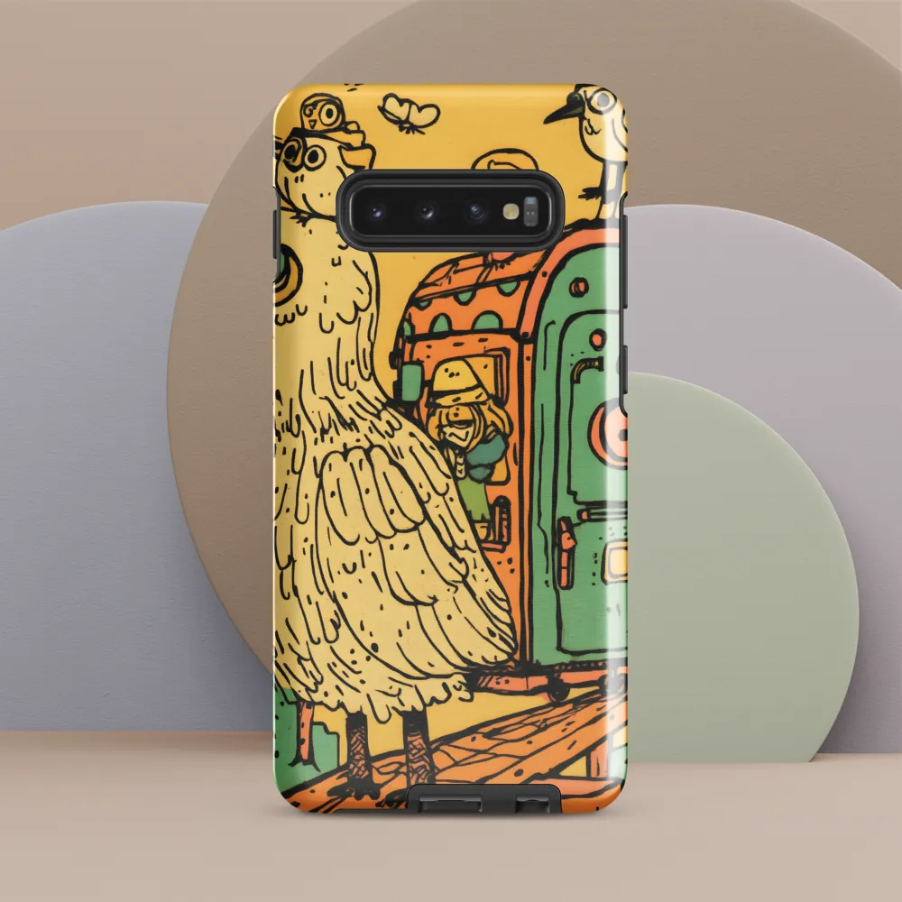 Whimsical Avian Adventure | Phone Case |  S10 Plus | Tough Case | Glossy