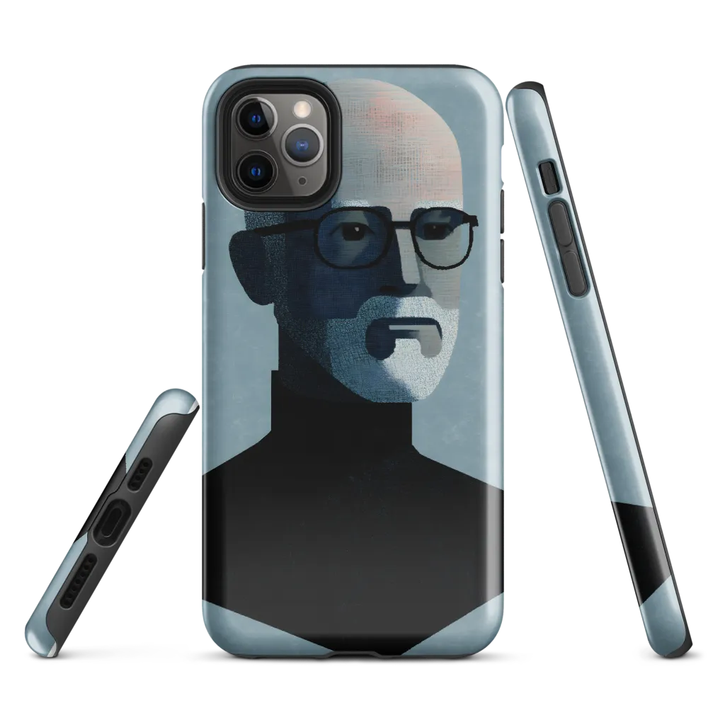 Minimalist Portrait of a Modern Man | Phone Case |  11 Pro Max | Tough Case | Glossy