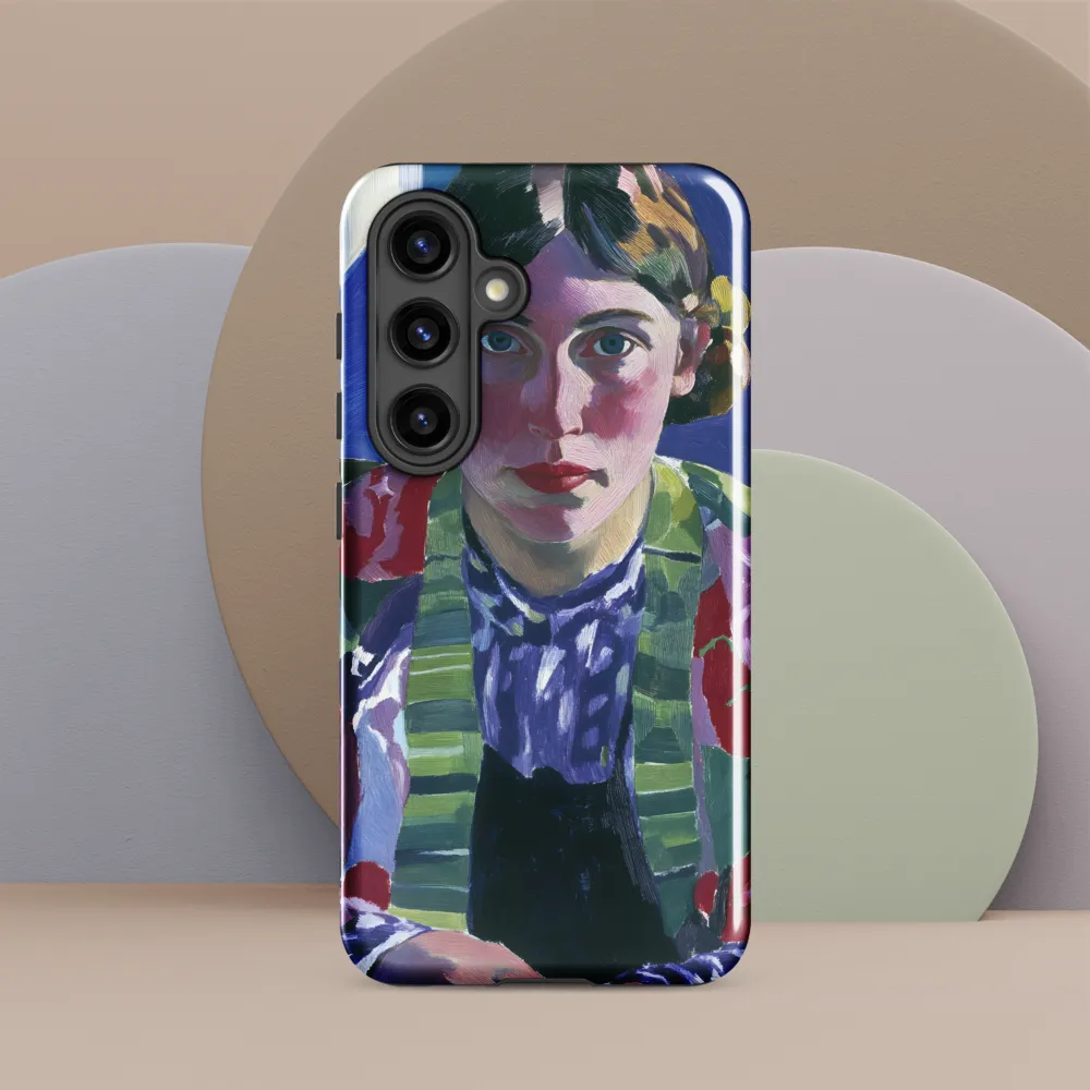Vibrant Gaze: A Modernist Portrait