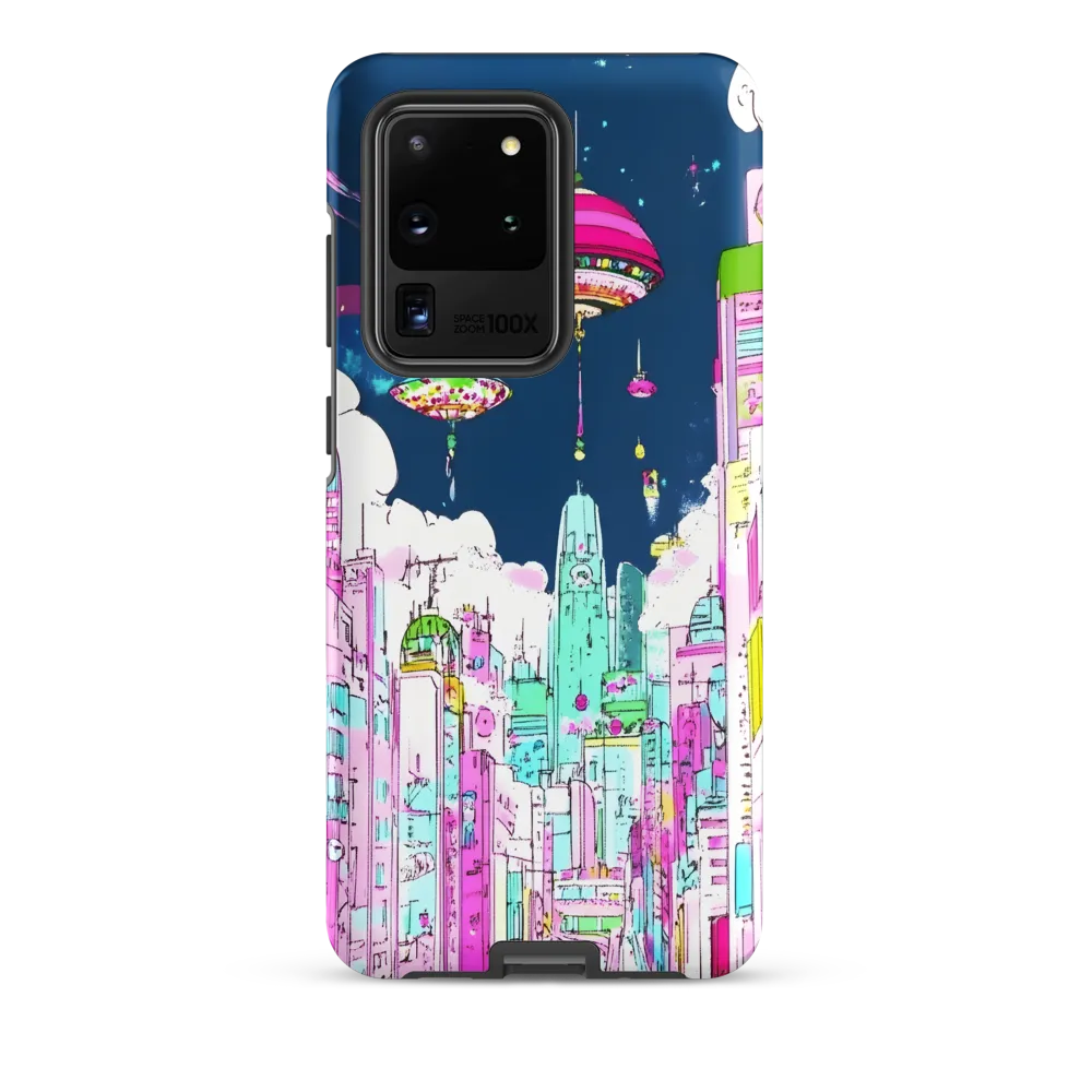 Futuristic Cityscape with Floating Structures