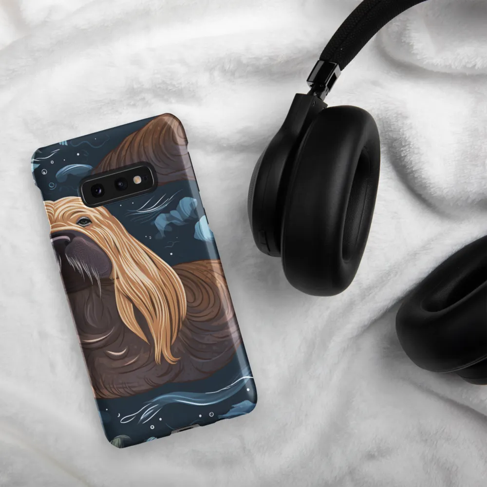 Whimsical Walruses in Deep Blue