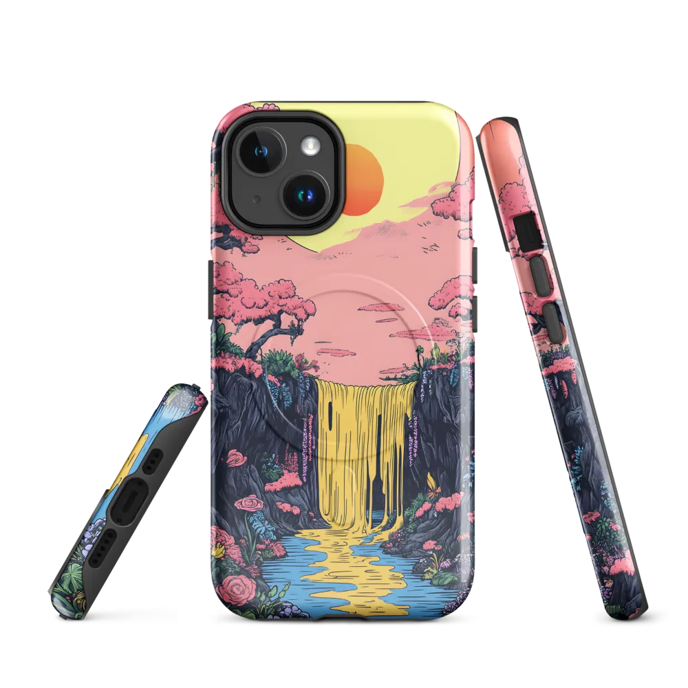 Ethereal Cascade of Blossoms | Phone Case |  14 | MagSafe® Tough Case | Glossy