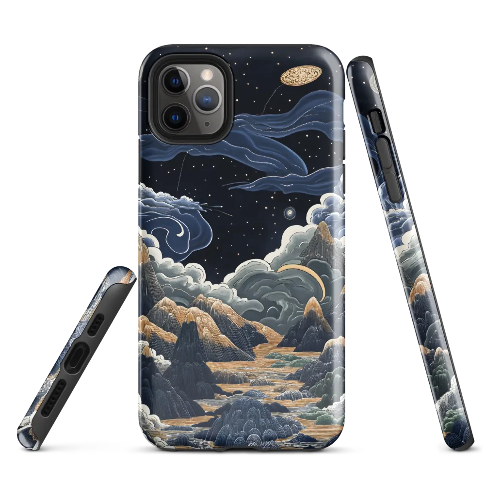 Celestial Harmony: Peaks and Planets | Phone Case |  11 Pro Max | Tough Case | Glossy