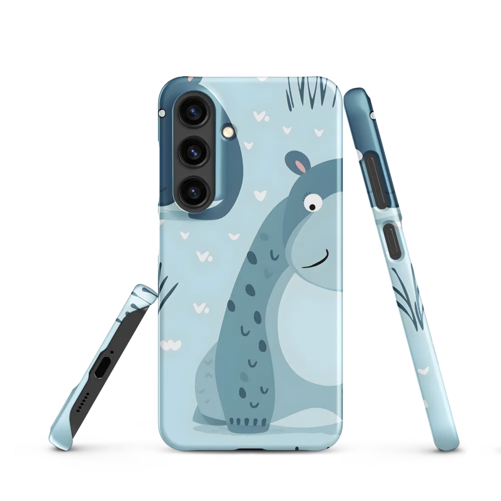 Whimsical Hippo Delight | Phone Case |  S24 | Snap Case | Matte