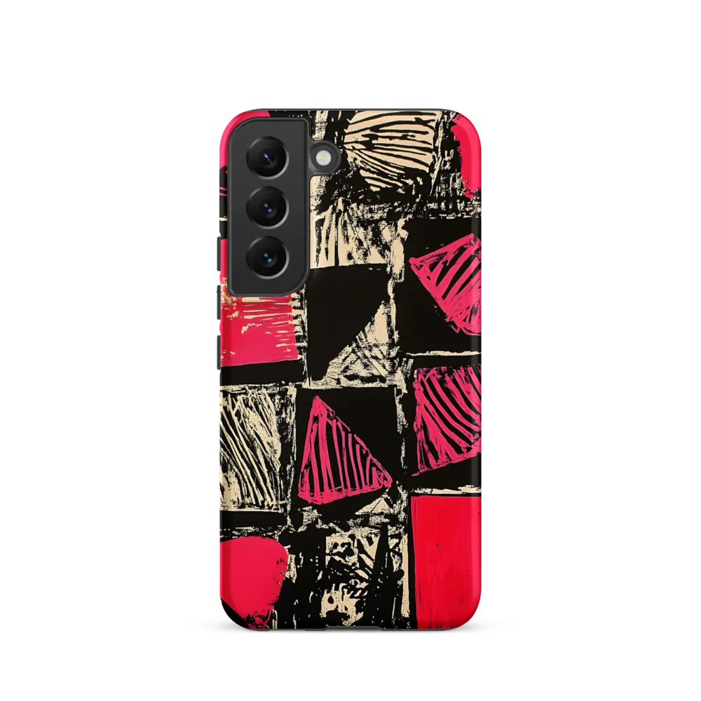 Geometric Symphony in Pink and Black