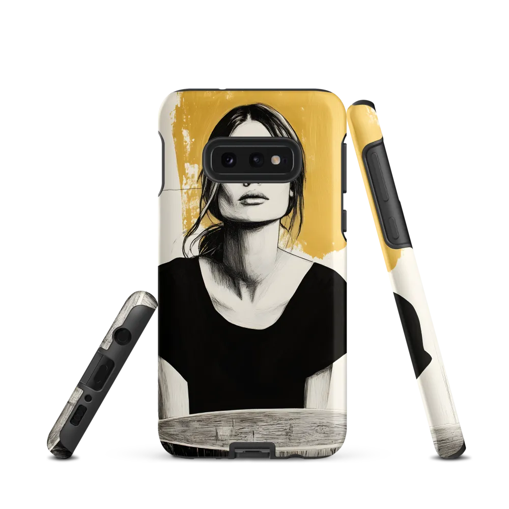 Golden Serenity: A Minimalist Portrait
