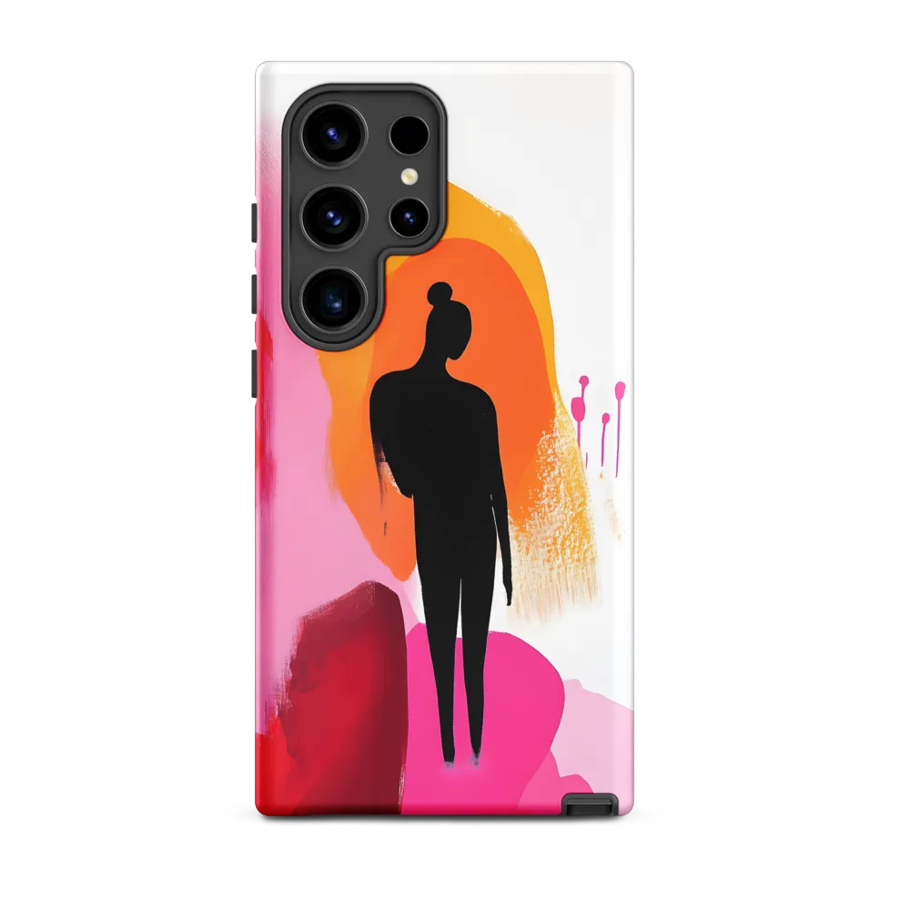 Silhouette in Colorful Abstraction