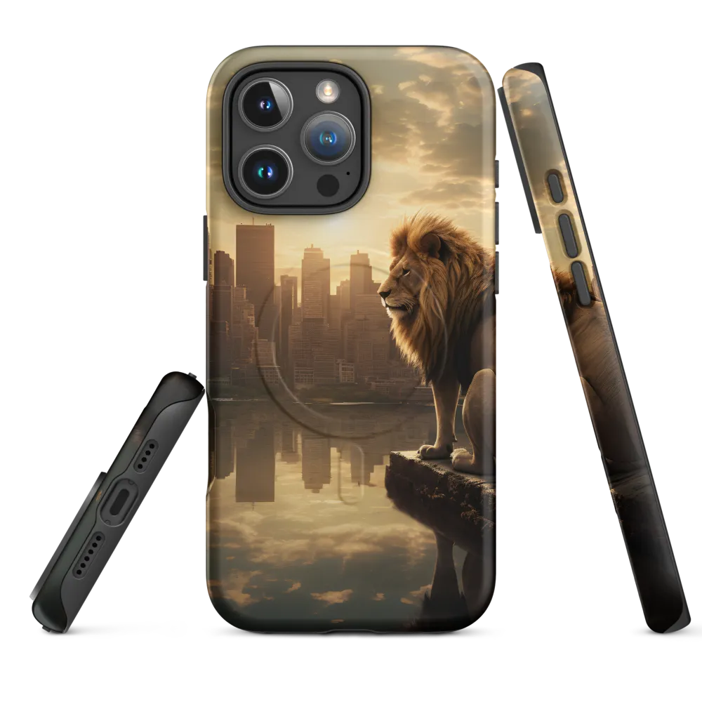 The Lion's Gaze Over the Urban Symphony