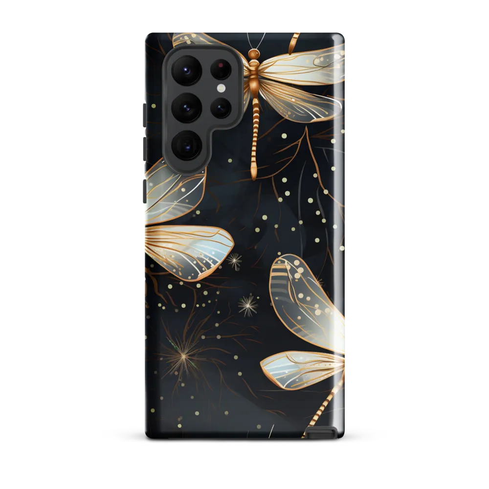Ethereal Dance: Dragonflies in a Midnight Garden