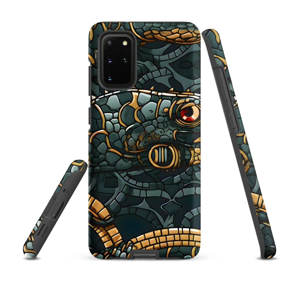 Reptilian Elegance: A Digital Art Nouveau Tapestry