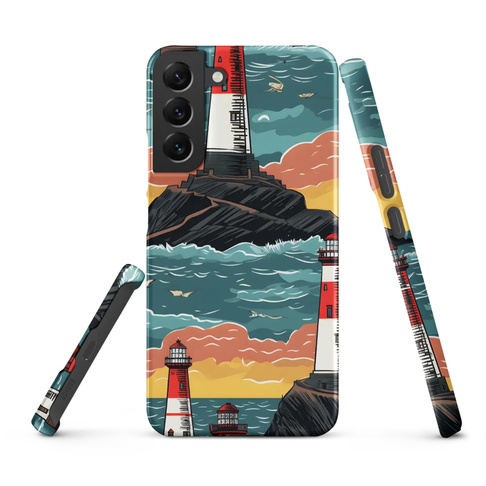 Lighthouses in a Whimsical Ocean | Phone Case |  S22 Plus | Snap Case | Matte