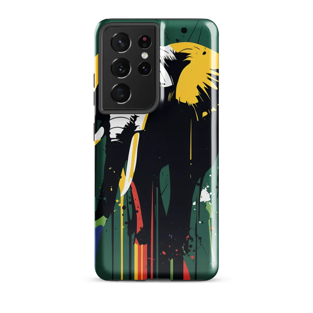 Majestic Minimalism: The Colorful Elephant