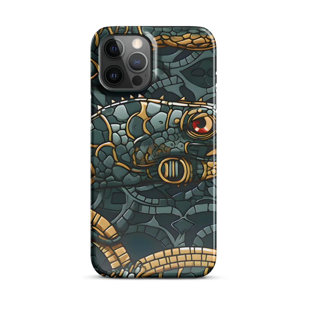 Reptilian Elegance: A Digital Art Nouveau Tapestry
