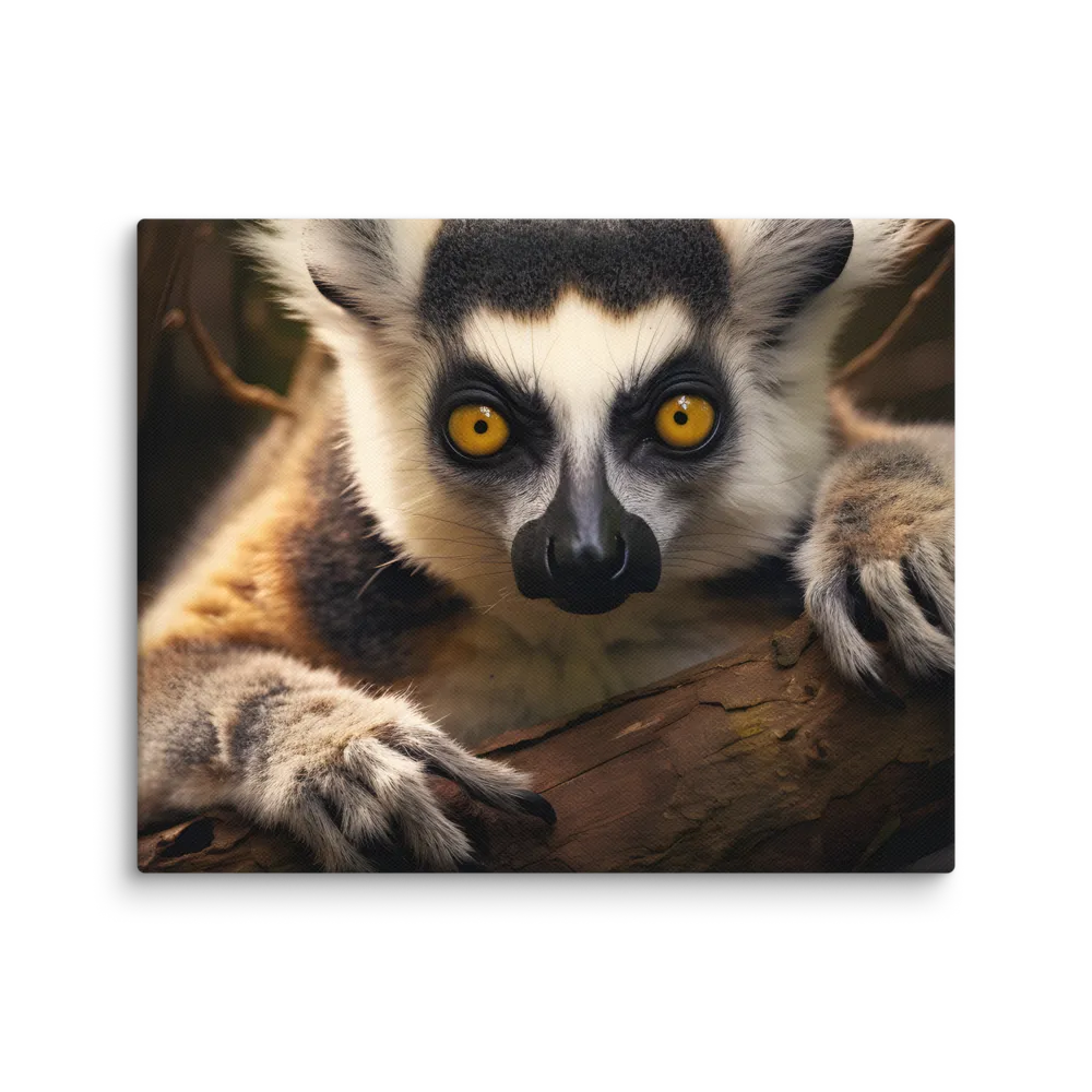 The Watchful Lemur | Canvas | 8″×10″
