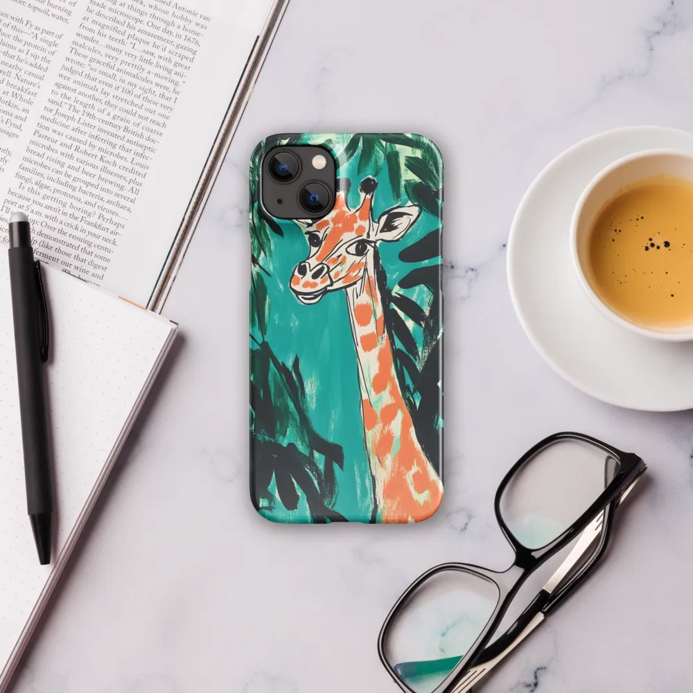 Curious Giraffe in Lush Greenery | Phone Case |  14 Plus | Snap Case | Glossy