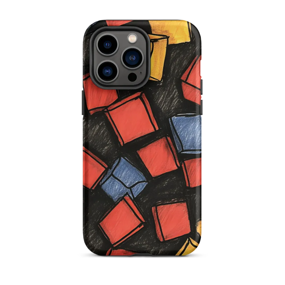 Vibrant Geometry in Motion | Phone Case |  14 Pro Max | Tough Case | Matte