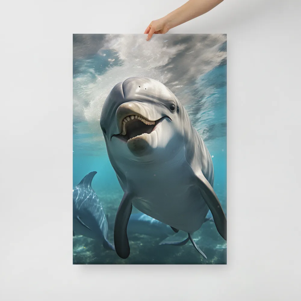 Beneath the Waves: A Dolphin's Dance