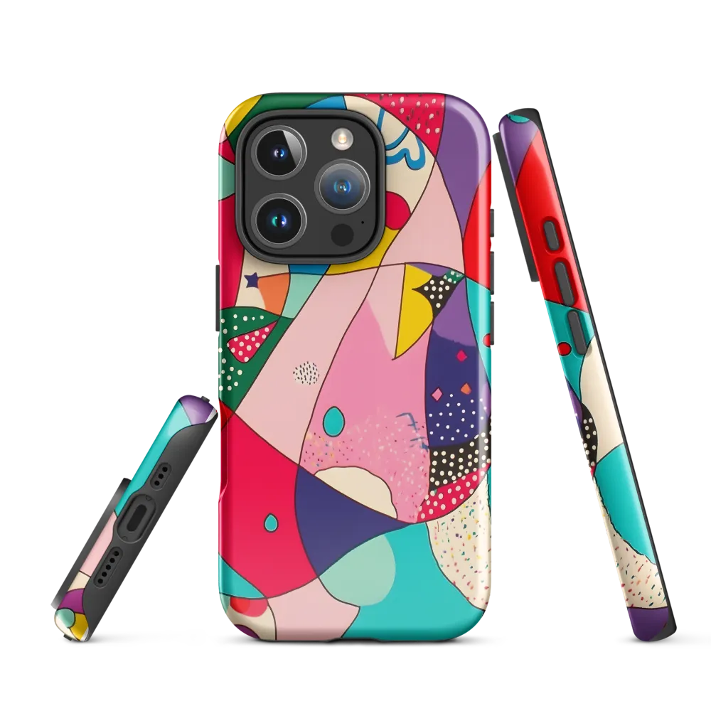 Playful Geometry in Color | Phone Case |  16 Pro | Tough Case | Glossy