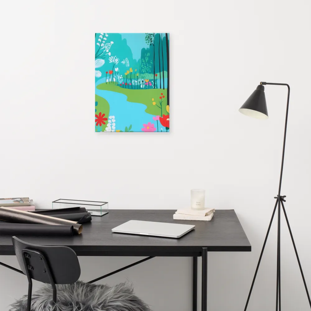 Whispers of Spring: A Colorful Retreat | Canvas | 18″×24″