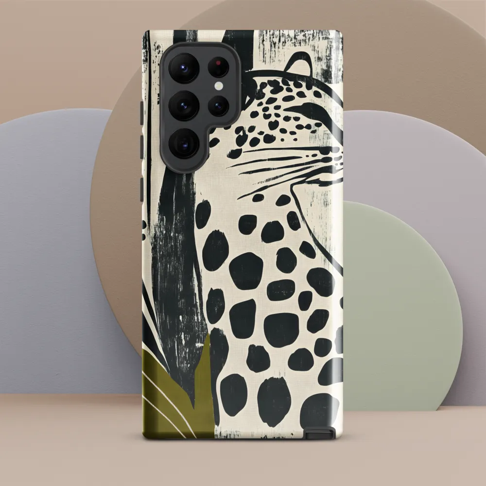 Leopard in Silhouette: A Modern Appeal | Phone Case |  S22 Ultra | Tough Case | Glossy