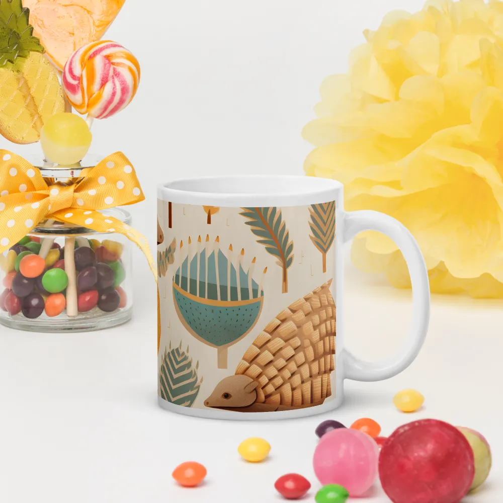 Pangolins in a Whimsical Habitat | Mugs | Multiple Sizes & Colors