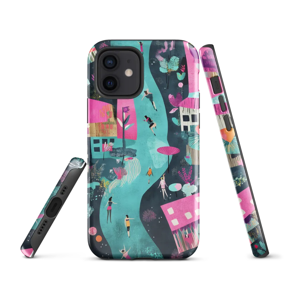 Whimsical Journey Through a Vibrant Landscape | Phone Case |  12 | Tough Case | Glossy