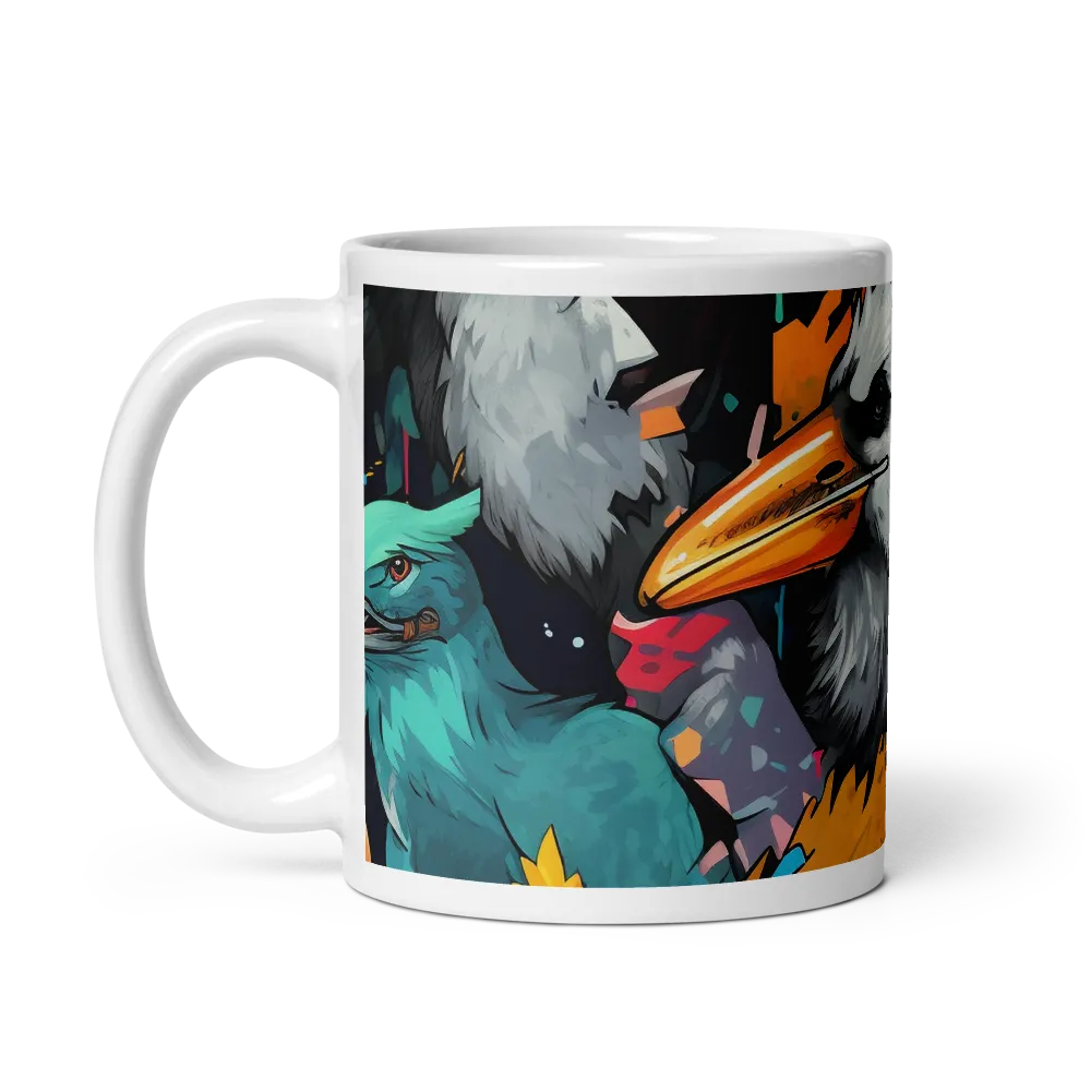 Avian Vortex: A Celebration of Color and Form | Mug with White inside | 11 oz