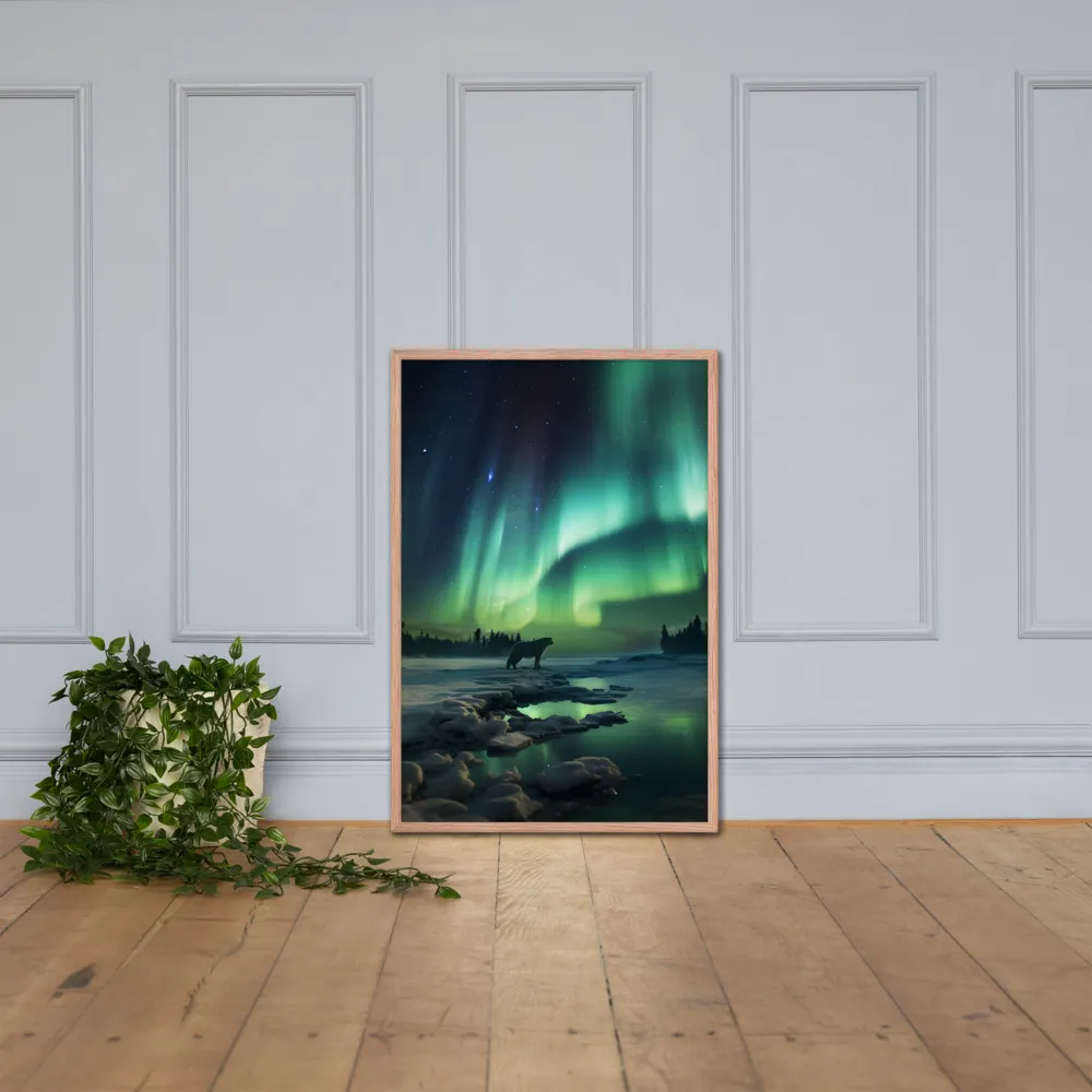 Auroral Guardianship | Poster with Red oak Frame | 24″×36″