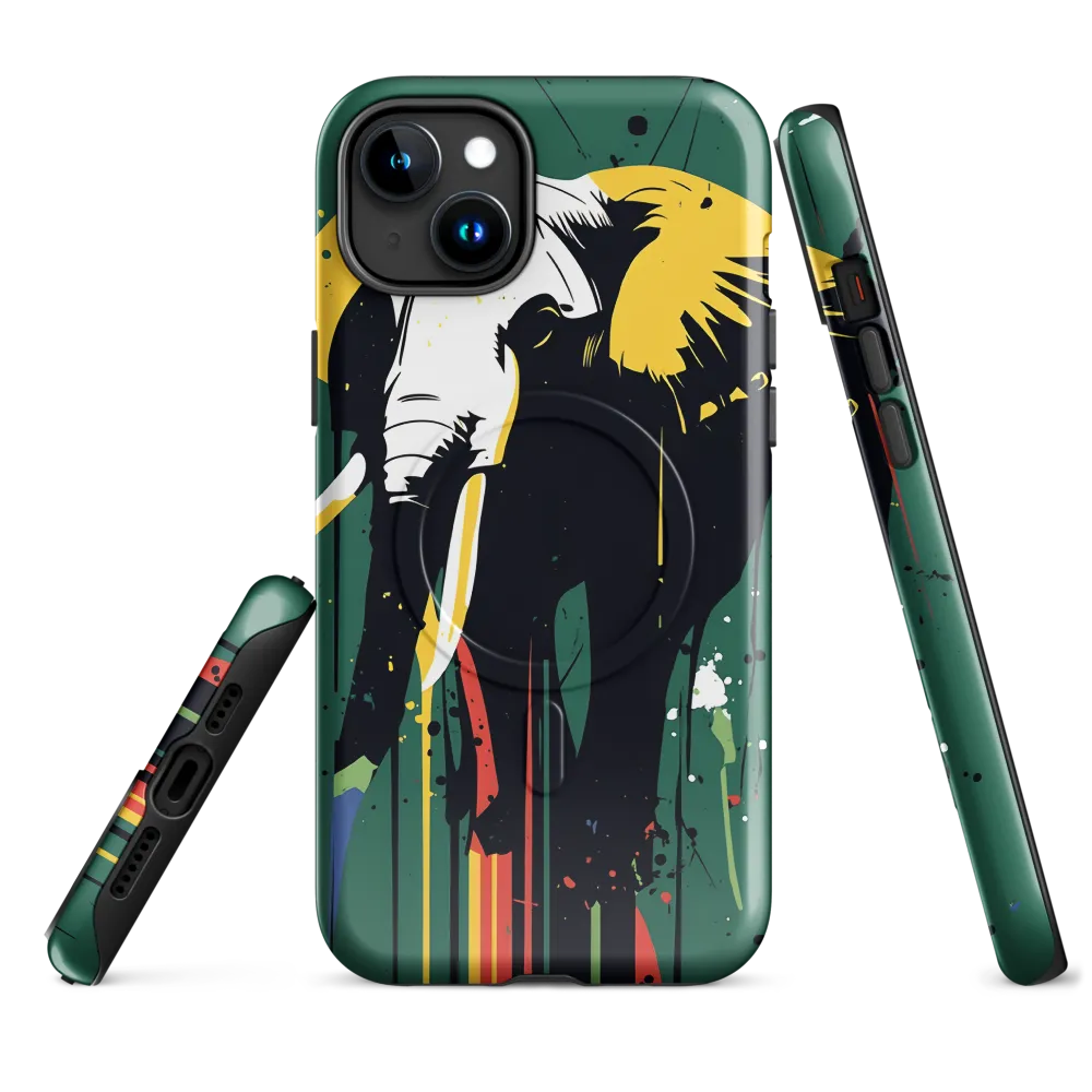 Majestic Minimalism: The Colorful Elephant