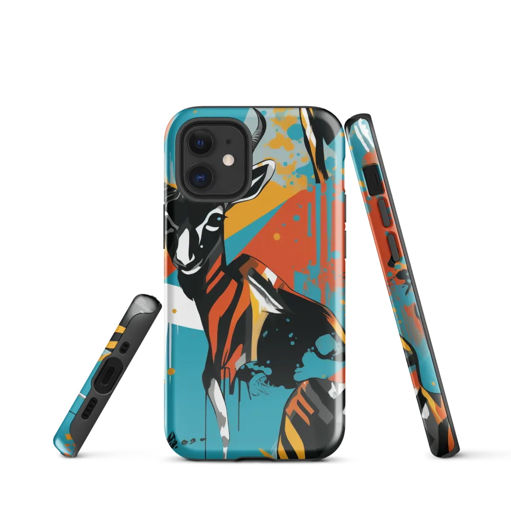 Dynamic Antelope in Vivid Abstract