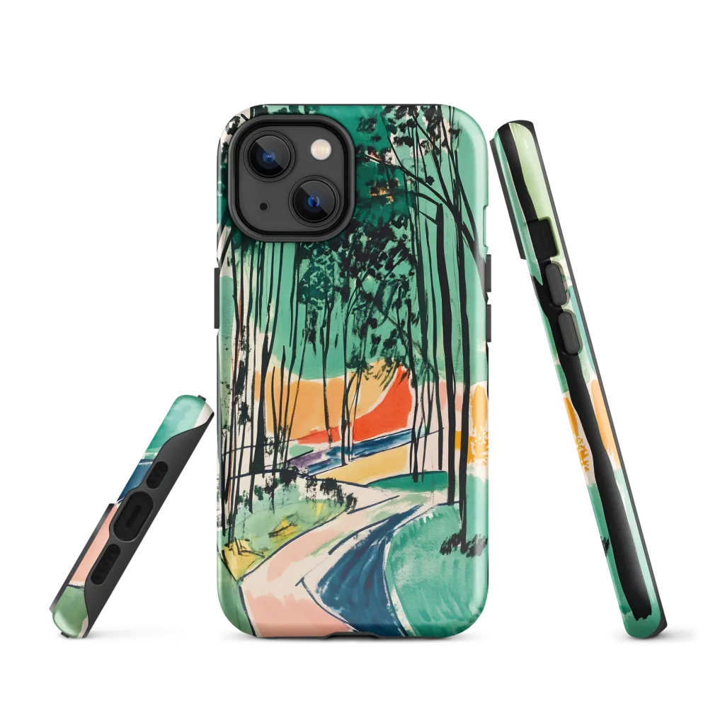Winding Path Through the Forest | Phone Case |  14 | Tough Case | Glossy