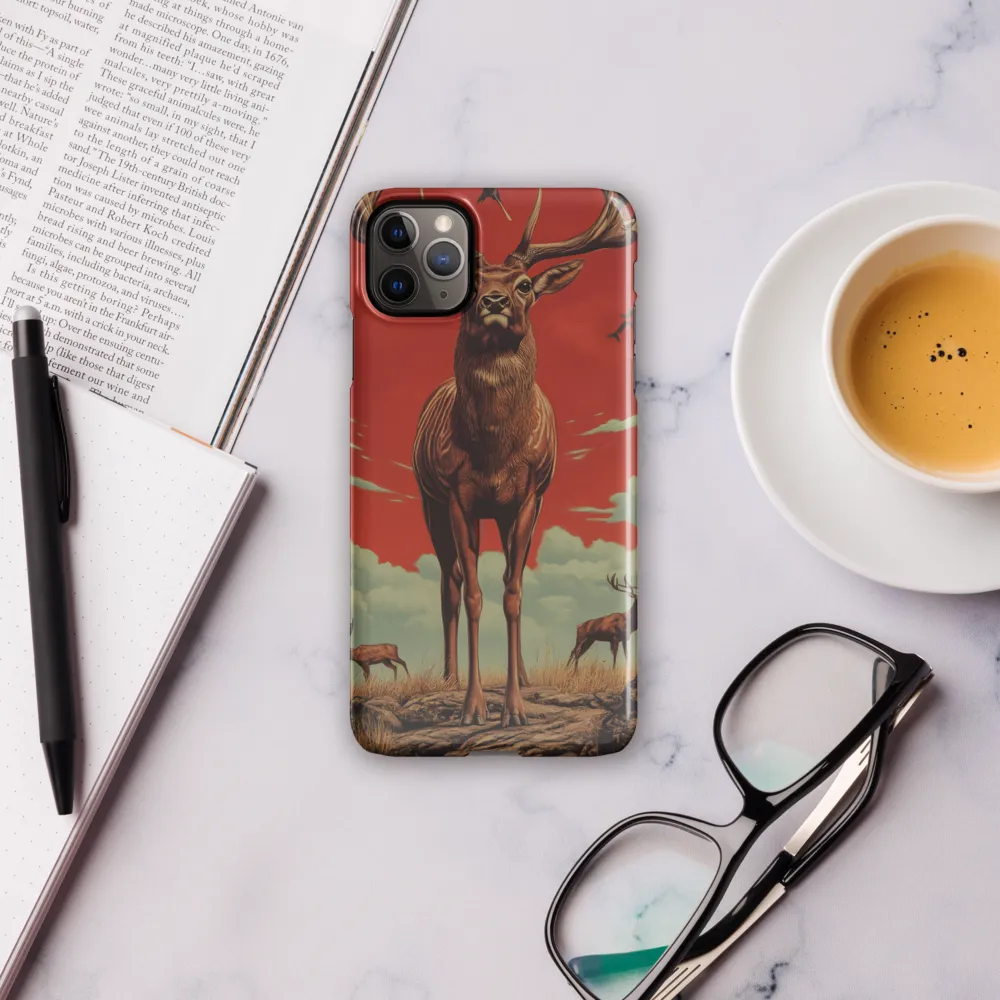 Majesty in Red: The Stalwart Stag | Phone Case |  11 Pro Max | Snap Case | Glossy